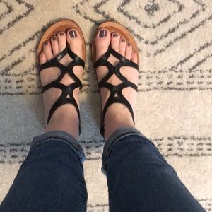 Black gladiator sandals from Gentle Souls